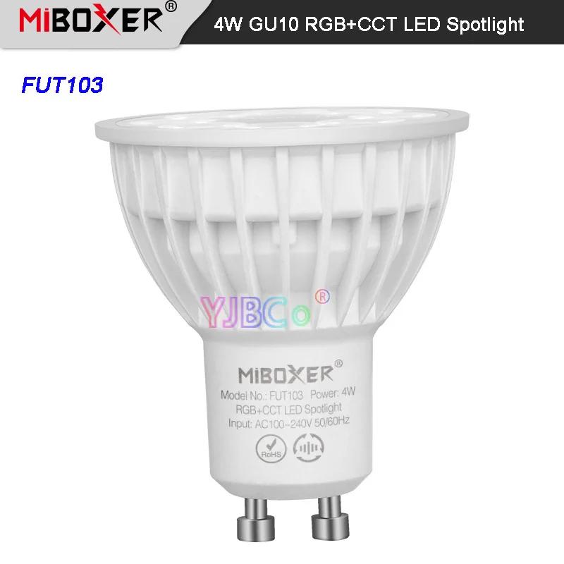 Miboxer FUT103 2.4G 4W GU10 RGB + CCT LED ƮƮ, 110V 220V AC ǳ  , Milight 2.4G RF   